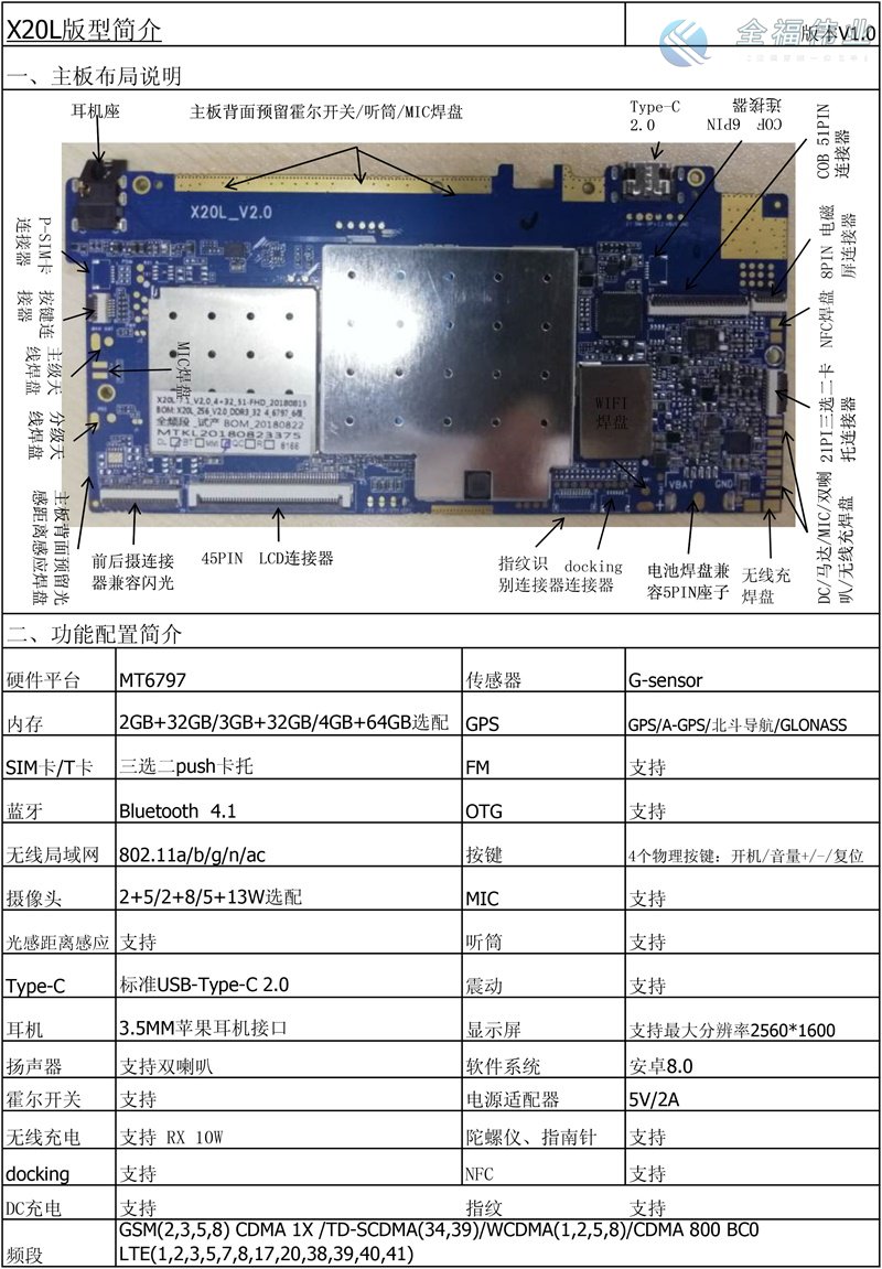 MTK6797处理器 x20l版型